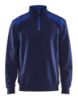 Afbeeldingen van BLÅKLÄDER Sweatshirt bi-colour met halve rits 3353 marineblauw/korenblauw S