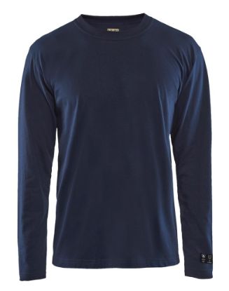 Afbeeldingen van BLÅKLÄDER T-shirt vlamvertragend met lange mouwen 3483 marineblauw 2XL