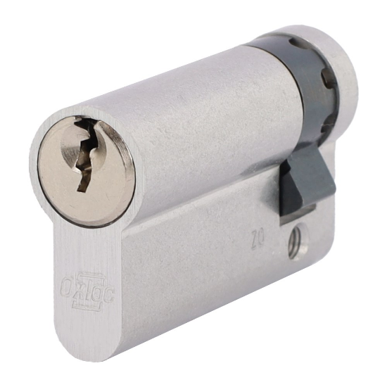 Afbeeldingen van OXLOC Profielcilinder enkel O3 vernikkeld 10/55MM SKG**