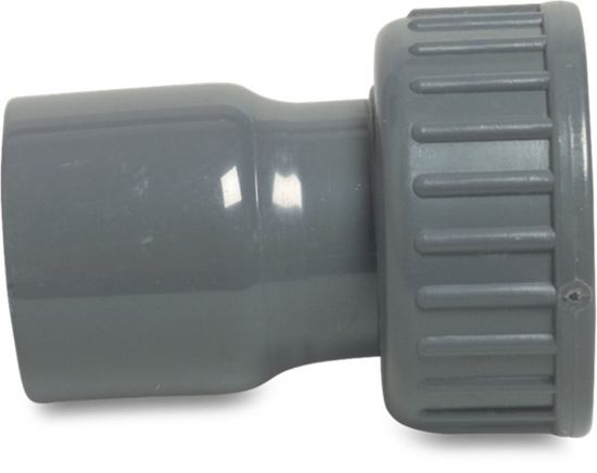 Afbeeldingen van PROFEC 2/3-koppeling handgevormd PVC-U grijs 32MMX1.¼" lijmmof/wartel binnendraad 16bar