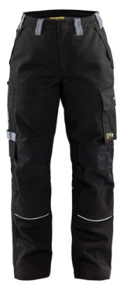 Afbeeldingen van BLÅKLÄDER Werkbroek vlamvertragend dames 7173 zwart/grijs C36
