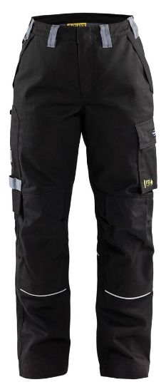 Afbeeldingen van BLÅKLÄDER Werkbroek vlamvertragend dames 7173 zwart/grijs C38