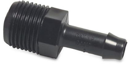 Afbeeldingen van Slangtule PA (nylon) type WF zwart ½"X10MM buitendraad/slangtule 10bar