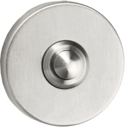 Afbeeldingen van OXLOC Beldrukker geborsteld RVS A2 rond