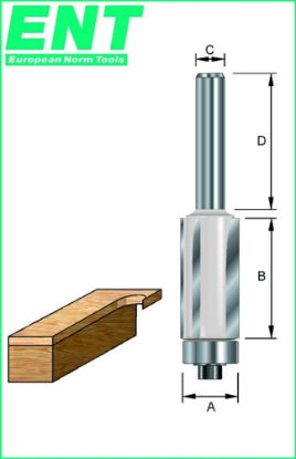 Afbeeldingen van ENT Kantenfrees 3-snijkanten HM A/B 12,7/12,7MM schacht 8MM