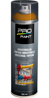 Afbeeldingen van PRO-PAINT Industrie lak / deklaag geeloranje RAL2000 HG 500ML