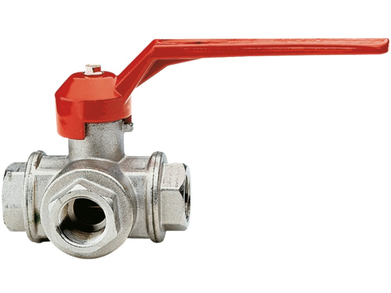 Afbeeldingen van Kogelkraan 3-weg L-boring G2"