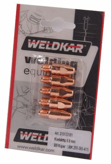 Afbeeldingen van Contacttip M8 koper 0,8X30MM 5x