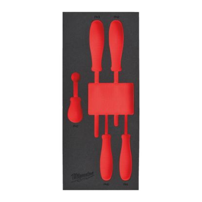 Afbeeldingen van MILWAUKEE Foam inlay leeg t.b.v. 5-delige PH schroevendraaierset