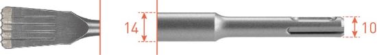 Afbeeldingen van ROTEC Patentvoegbeitel kort SDS-Plus 32X110X4MM