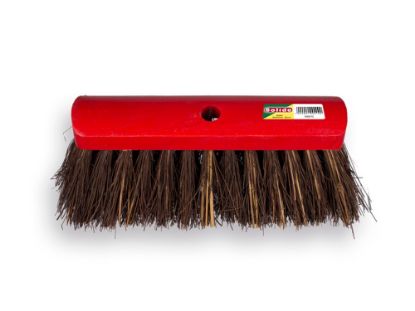 Afbeeldingen van SOLIDE Straatbezem rood gelakt bassine / Afrika 30CM