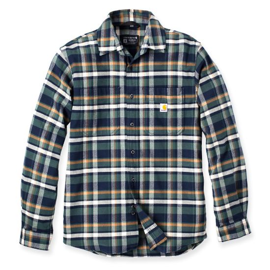 Afbeeldingen van CARHARTT Overhemd flannel geruit lange mouwen 106352 navy S
