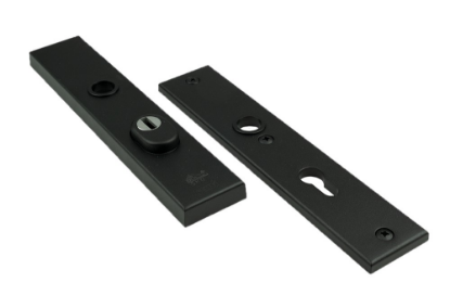 Afbeeldingen van Veiligheidslangschild recht 251/15 zwart PC55