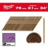 Afbeeldingen van MILWAUKEE Draadnagels gegalvaniseerd D-kop 34° 75X3,1MM SC2 2200x