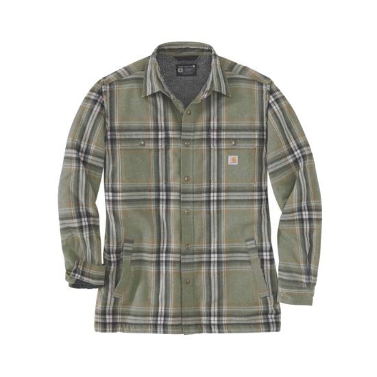 Afbeeldingen van CARHARTT Overhemd flannel sherpa geruit 105430 basil 2XL
