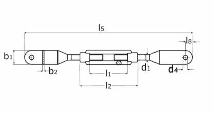 Afbeeldingen van DX Spanschroef met bladeinden DIN1480 VZ