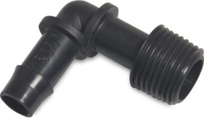 Afbeeldingen van Knie 90° PA (nylon) type WF zwart ½"X13MM buitendraad/slangtule 10bar