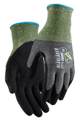 Afbeeldingen van BLÅKLÄDER Handschoen snijbestendig B nitril-gedipt 2974 zwart 10