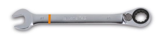 Afbeeldingen van BETA Ratelringsteeksleutel omshakelbaar gebogen 142MC 18