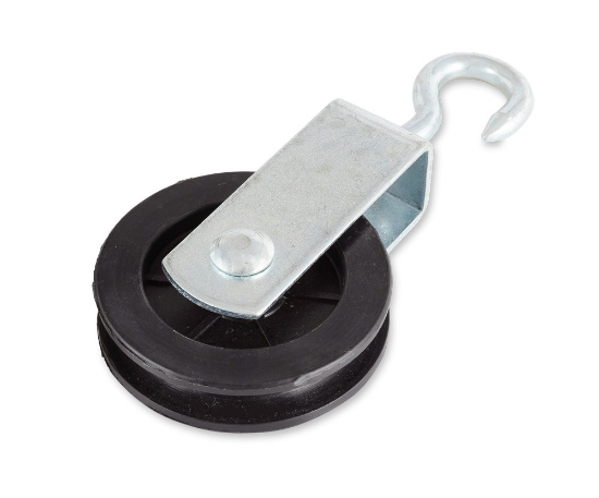 Afbeeldingen van Katrol spitse haak EV PA wiel 60MM label