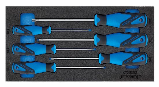 Afbeeldingen van GEDORE Schroevendraaierset 3-componenten 1500 CT1-2163 TX in CT module 6x