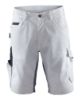 Afbeeldingen van BLÅKLÄDER Schildersshort met stretch 1094 wit/donkergrijs C48