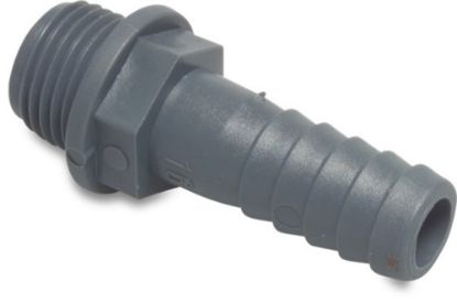 Afbeeldingen van Slangtule PP grijs 1.¼"X25MM buitendraad/slangtule 6bar