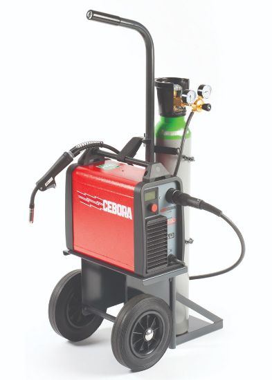 Afbeeldingen van MIG lasapparaat Monostar 1620/M Synergic inclusief onderstel, toebehoren & cilinder