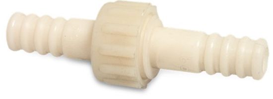 Afbeeldingen van Koppeling nylon wit 50MM slangtule 16bar