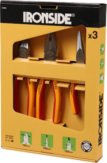 Afbeeldingen van IRONSIDE Tangenset VDE 3x