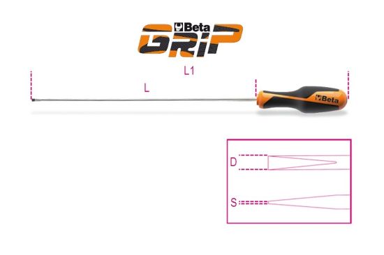 Afbeeldingen van BETA Schroevendraaier lang sleuf 1264L 3X300