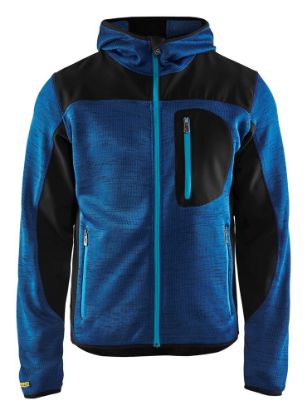 Afbeeldingen van BLÅKLÄDER Gebreid vest met softshell 4930 marineblauw/marineblauw 2XL