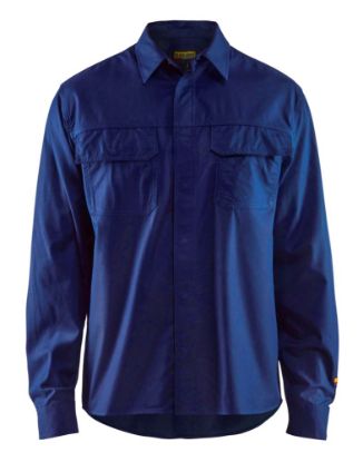 Afbeeldingen van BLÅKLÄDER Overhemd vlamvertragend 3227 marineblauw 3XL