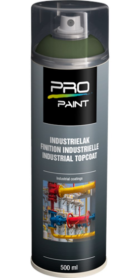 Afbeeldingen van PRO-PAINT Industrie lak / deklaag resedagroen RAL6011 HG 500ML