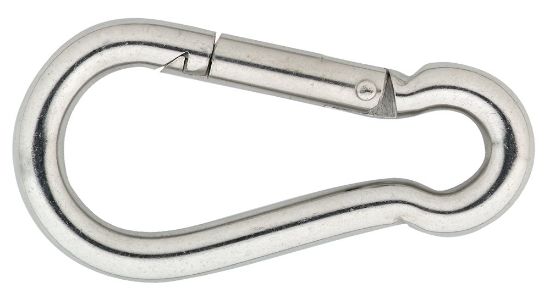 Afbeeldingen van DX Karabijnhaak C-DIN 5299 RVS316 50X5MM