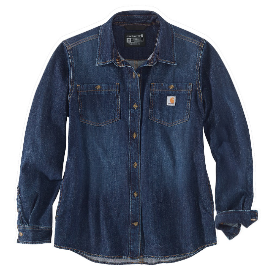 Afbeeldingen van CARHARTT Shirt lange mouwen denim dames 105492 zion L