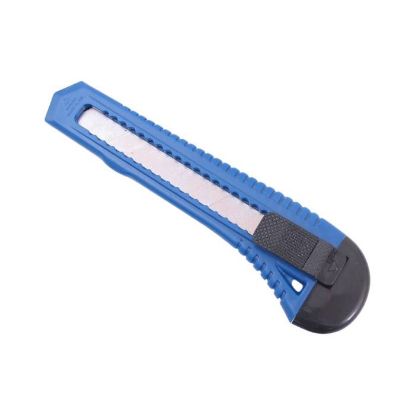 Afbeeldingen van Afbreekmes groot model plastic blauw 18MM