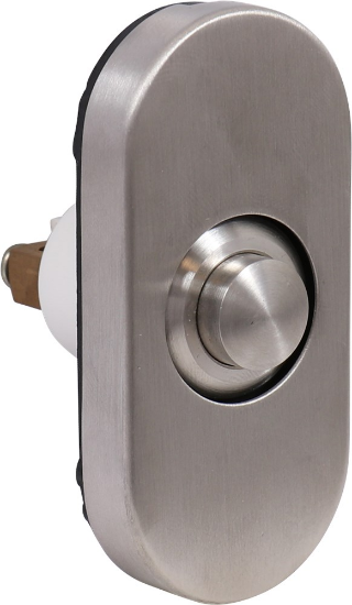 Afbeeldingen van OXLOC Beldrukker geborsteld RVS A2 ovaal