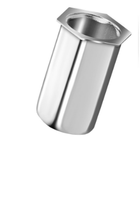 Afbeeldingen van Blindklinkmoer Q-nut open RVS A2 HEX gereduceerde verzonkenkop M10 klembereik 1,0-4,0MM