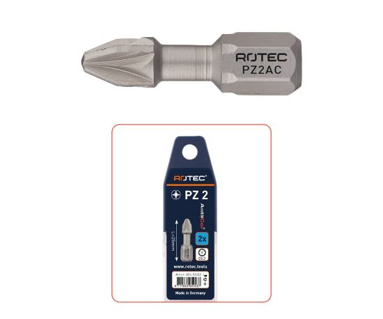 Afbeeldingen van ROTEC Torsionbit ¼" PRO PZ1 25MM C6,3 RVS 2x