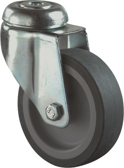 Afbeeldingen van KELFORT Zwenkwiel blauw/grijs EV rubber 125MM