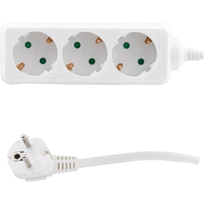 Afbeeldingen van REV Stekkerdoos wit 3 contacten 1,4M