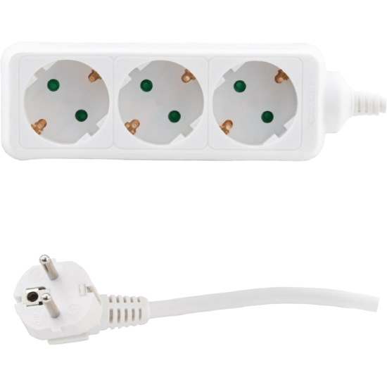 Afbeeldingen van REV Stekkerdoos wit 3 contacten 1,4M