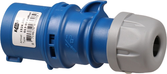 Afbeeldingen van KELFORT Stekker (contactstop) blauw CEE EN60309 2P 230V 16Ah