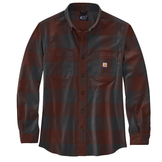 Afbeeldingen van CARHARTT Shirt lange mouwen geruit stretch 105532 mineral red S