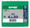 Afbeeldingen van SPAX Spaanplaatschroef verzonkenkop WIROX voldraad PZ2 4,5X20MM