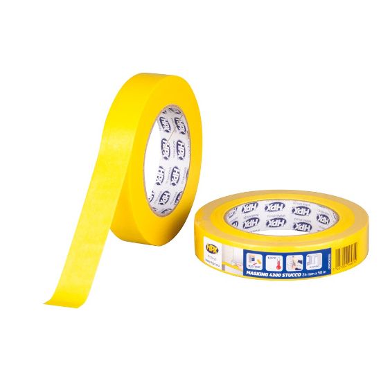 Afbeeldingen van Afplakband Masking 4300 Stucco geel 24MM 50M
