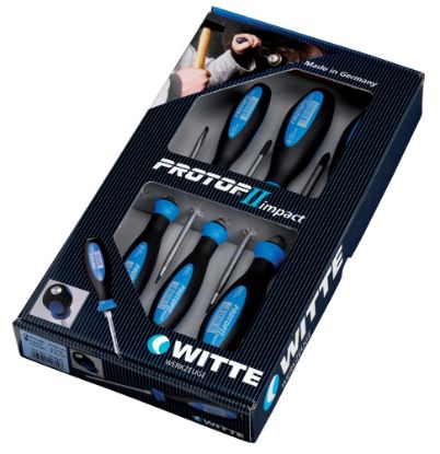 Afbeeldingen van WITTE Schroevendraaierset PRO IMPACT 6-delig sleuf/PH