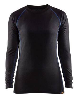 Afbeeldingen van BLÅKLÄDER Technische onderkledingset dames LIGHT 7202 zwart/korenblauw 2XL
