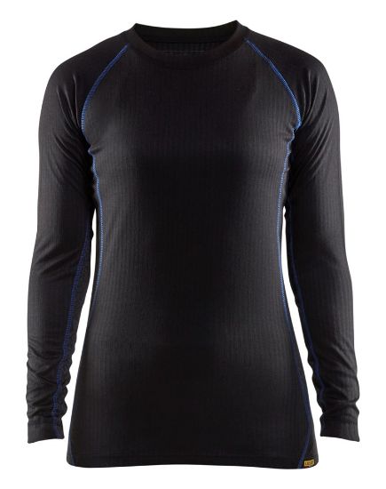 Afbeeldingen van BLÅKLÄDER Technische onderkledingset dames LIGHT 7202 zwart/korenblauw 2XL